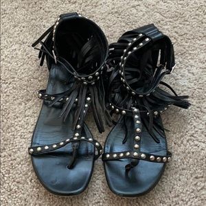 Yves Saint Laurent Fringe Sandal
